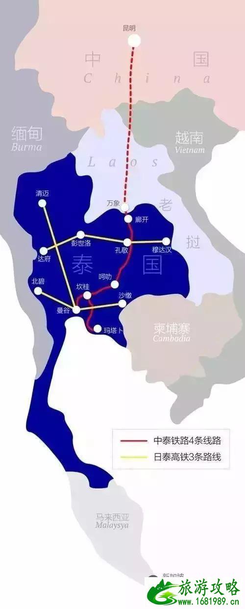 中国到泰国高铁线路图 最新消息2017