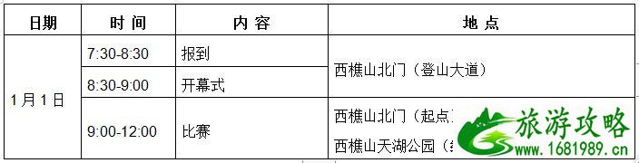 2022元旦西樵山登高健身大会报名 路线+比赛日程