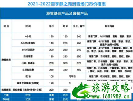 2021-2022北京静之湖滑雪场开放时间-滑雪价格