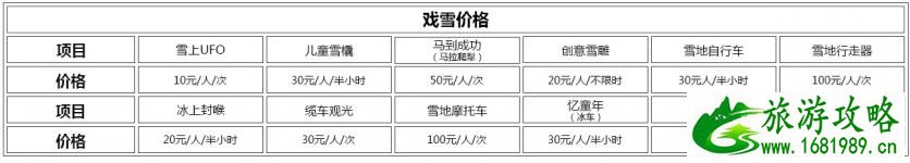 九台庙香山滑雪场租滑雪服价格 附官网门票价格