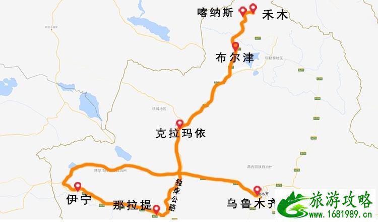 新疆自驾线路图 新疆租车攻略