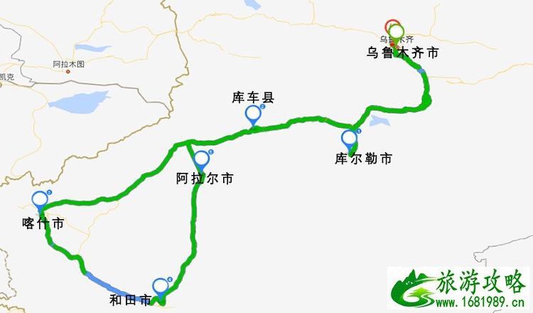 新疆自驾线路图 新疆租车攻略