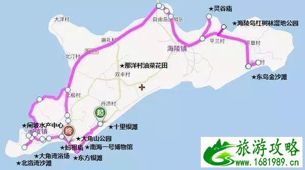 广东阳江海陵岛景点分布地图 附美食地点