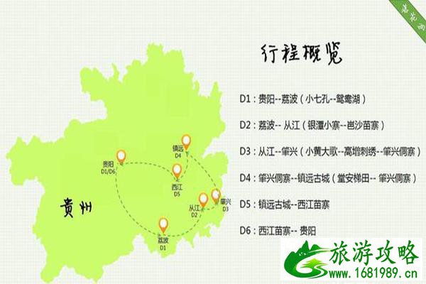 贵州旅游景点分布地图 贵州旅游行程怎么规划