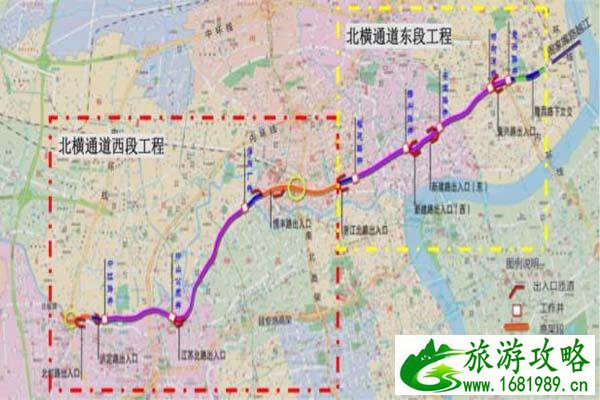 上海北横通道经过路线 北横通道走向