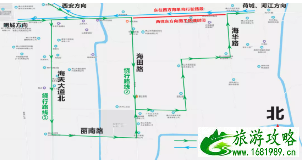 8月17日佛山施工交通管制路段及公交车临时绕行信息