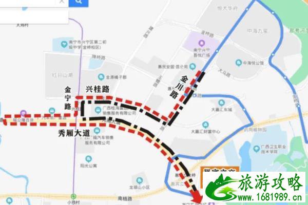 南宁公交线路调整走向