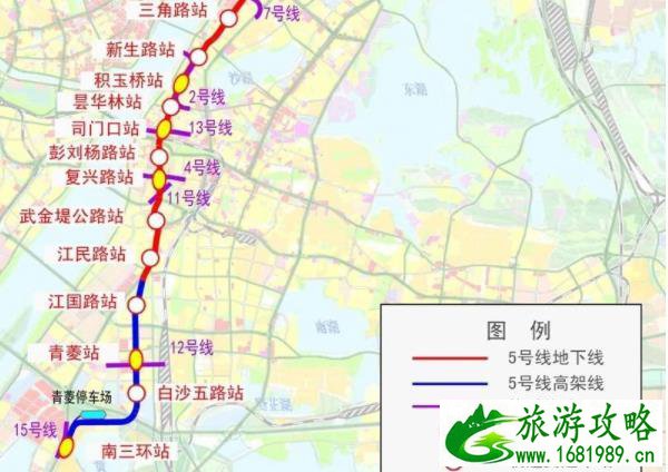 武汉地铁5号线最新线路图