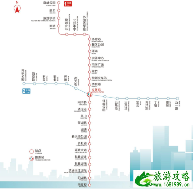 6月18日起常州地铁1号线及2号线开始免费试乘-2号线站点及出入口介绍