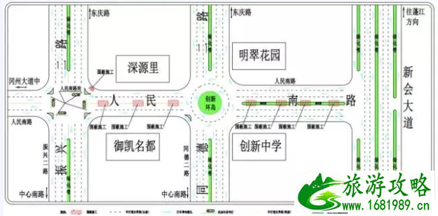 2021江门蓬江区及新会区施工交通管制时间及路段