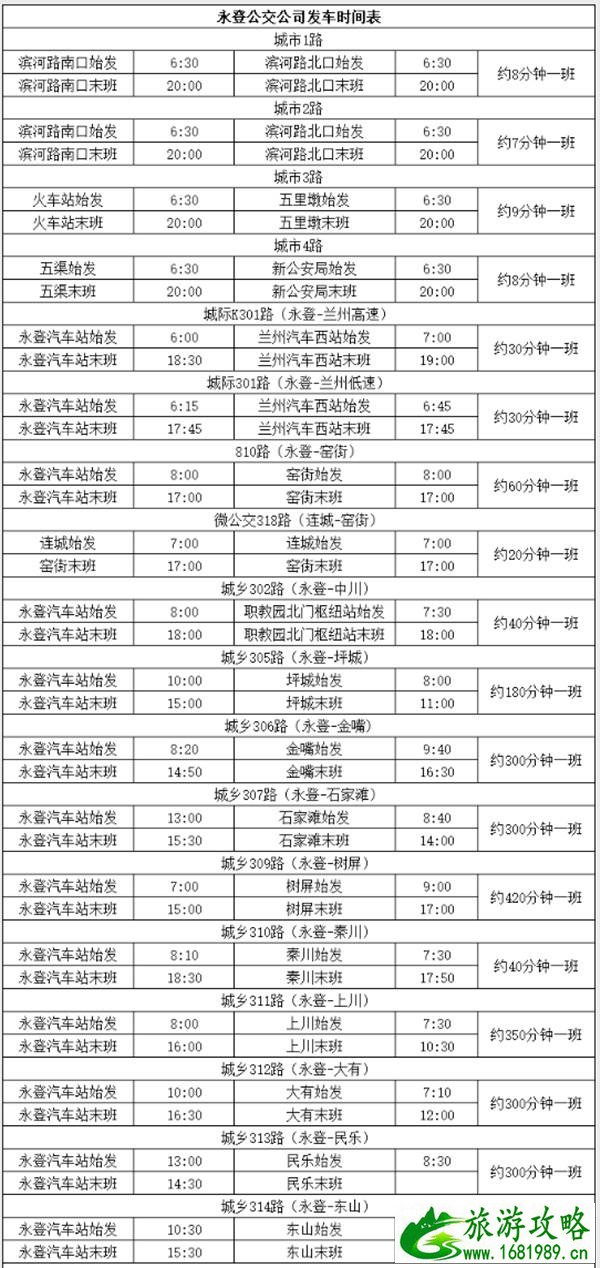 2021年兰州公交线路运行时间调整信息