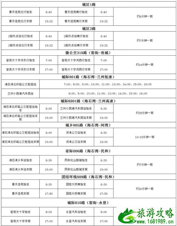 2021年兰州公交线路运行时间调整信息