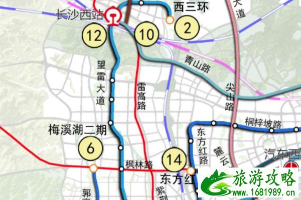 长沙地铁2号线西延线二期具体站点走向 长沙地铁2号线西延线二期最新进展