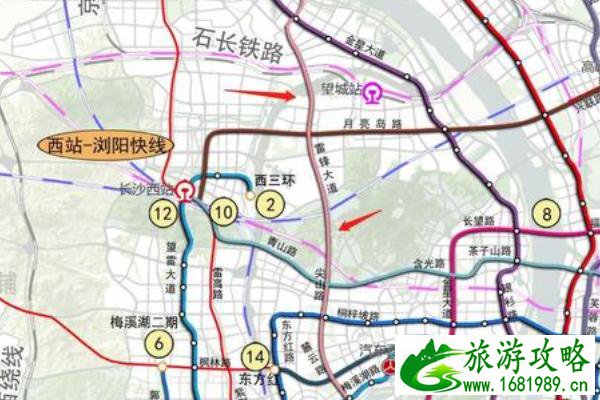 长沙地铁2号线西延线二期具体站点走向 长沙地铁2号线西延线二期最新进展