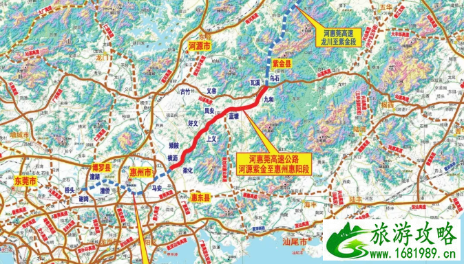 广东1月开通高速公路线路图