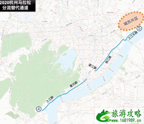 2020杭州马拉松交通管制时间及路线