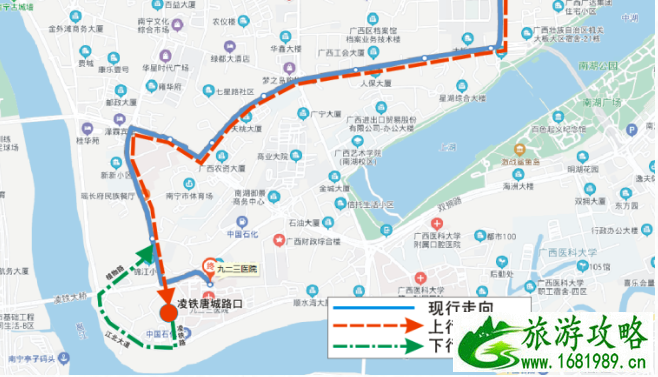 7月29日起南宁5条公交线路调整-线路图