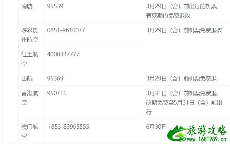 疫情期间国际航班退改签规则汇总