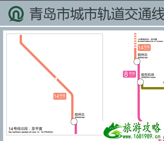 青岛地铁14号线路地图和通车时间