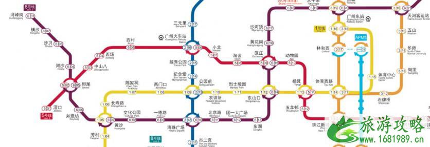 广州地铁线路图高清版2022最新版本