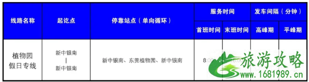 2021东莞植物园假日专线开通时间 东莞植物园游玩攻略