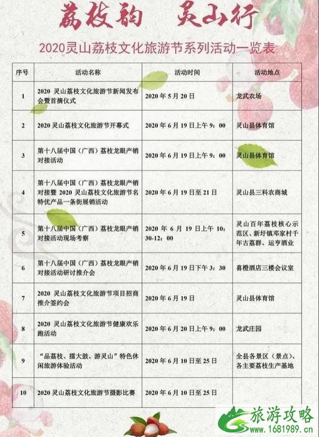 灵山荔枝节2020是什么时候和在什么地方举办 灵山荔枝节有什么活动