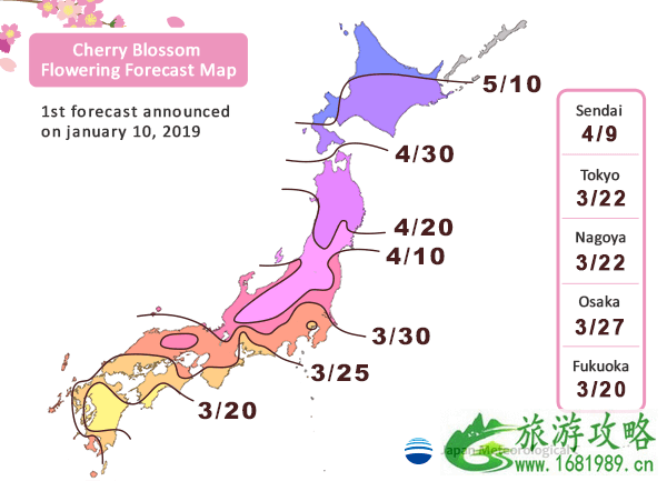 2022日本樱花时间预测+最佳地点推荐 北海道赏樱时间地点