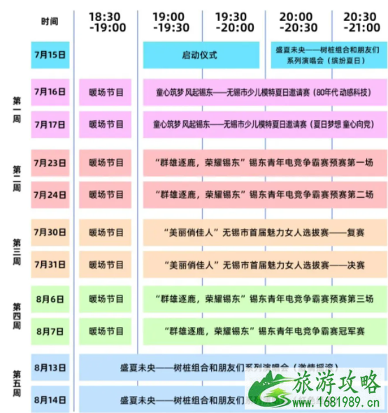 无锡夜游景点推荐 2021暑期无锡夜游活动汇总