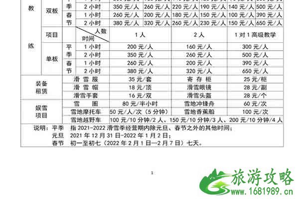 2021年神农架滑雪场开放时间 神农架滑雪场门票多少钱