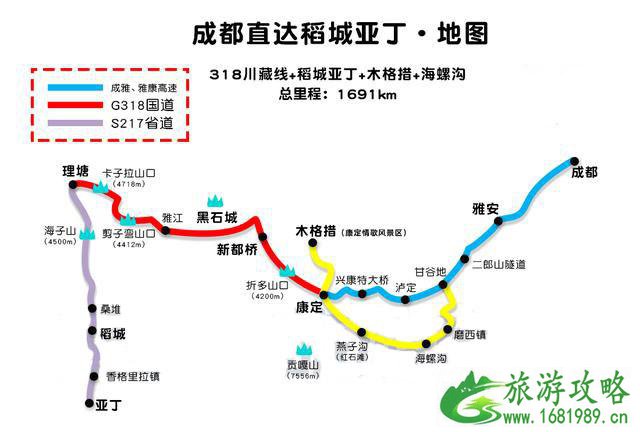 川西自驾游最佳线路图 这四条经典路线3-9天畅玩