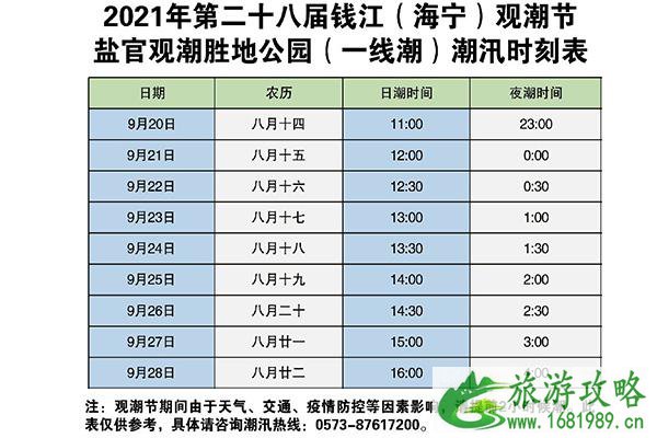 2021嘉兴第28届钱江海宁观潮节时间-地点-门票