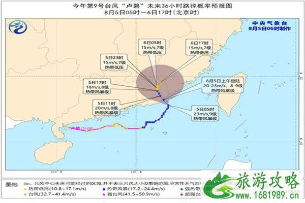 9号台风卢碧将登陆广东福建沿海地区