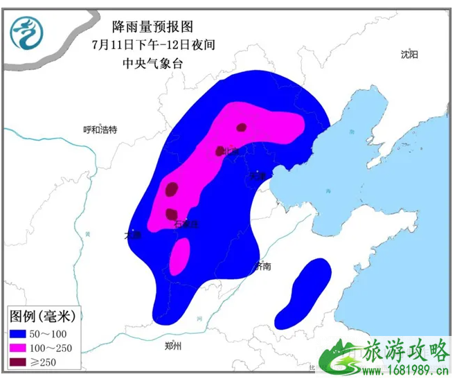 7月12日北京暴雨关闭景区名单 北京防汛黄色预警