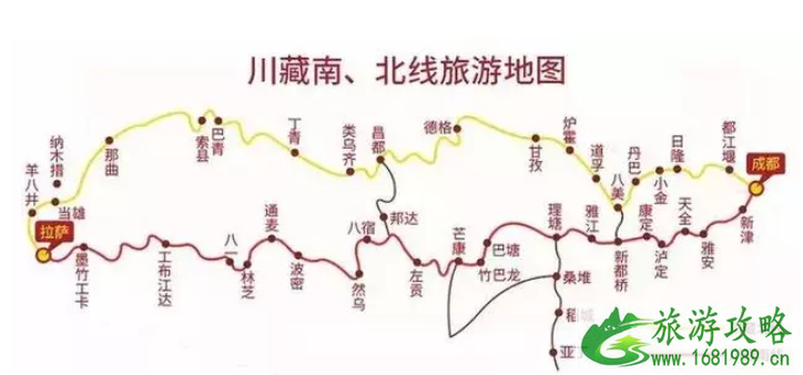 进藏路线有几条路线-路线图