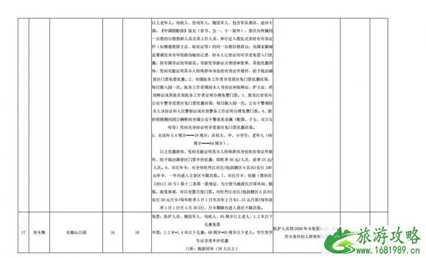 2020黑龙江门票免费及半价景区名单汇总-活动详情