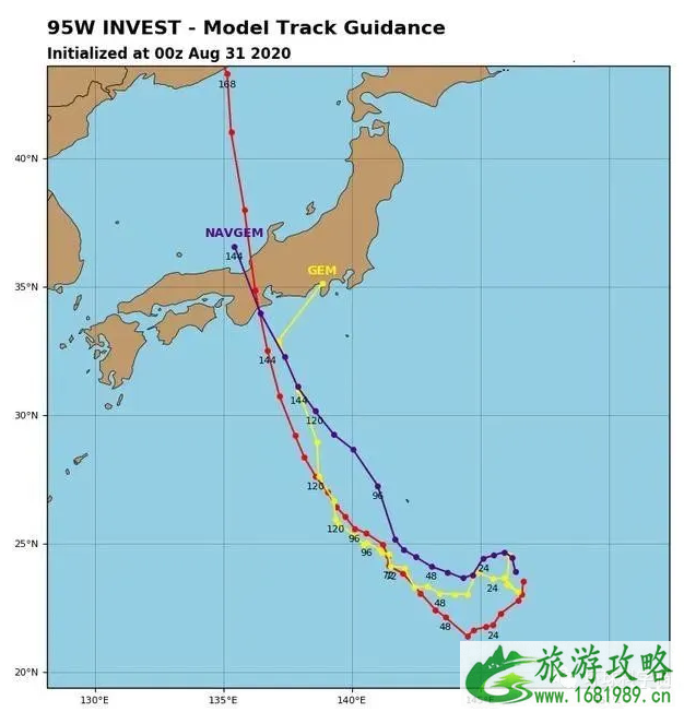 2020年10号台风海神路径图-最新消息