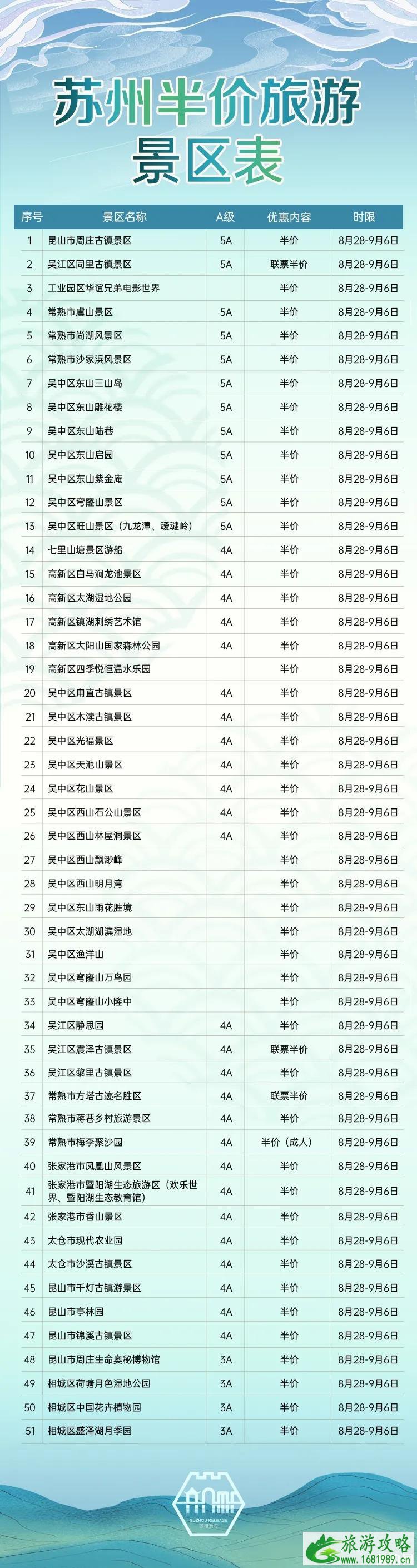 2020江南文化艺术国际旅游节时间及苏州景区门票半价名单