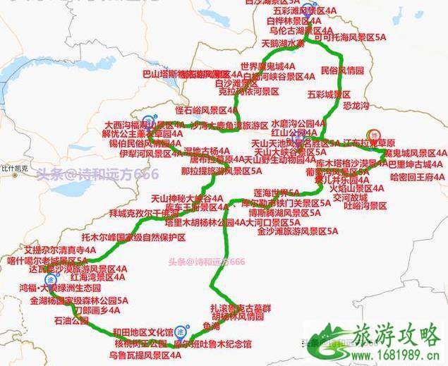 新疆自驾游线路推荐2020