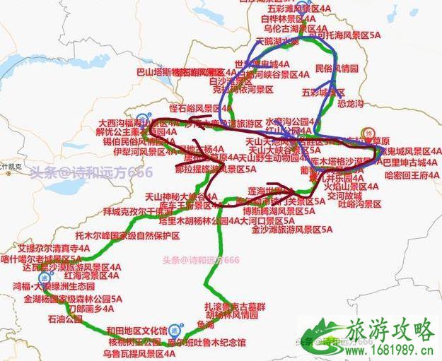 新疆自驾游线路推荐2020