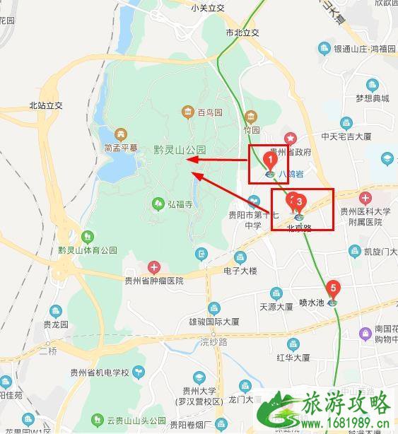 黔灵山公园坐几路公交车去 黔灵山公园坐地铁怎么走