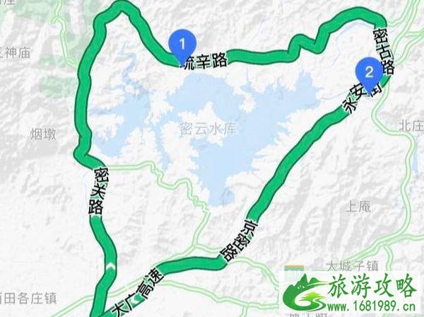 密云水库环库公路多长 路线图