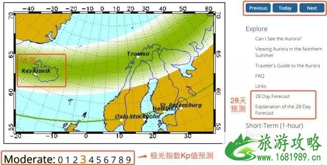 冰岛极光最佳观测时间-极光预测网站