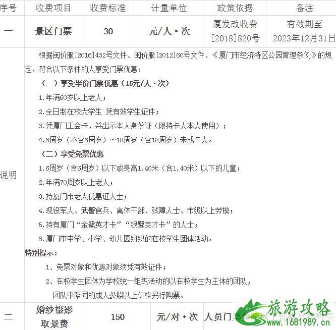 2020厦门园林植物园门票多少钱 优惠政策+交通指南