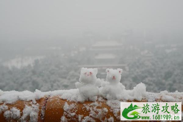 2022年12月16日北京下雪公园赏雪景指南