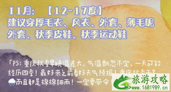 重庆11月份天气穿什么 2022年重庆11月份温度