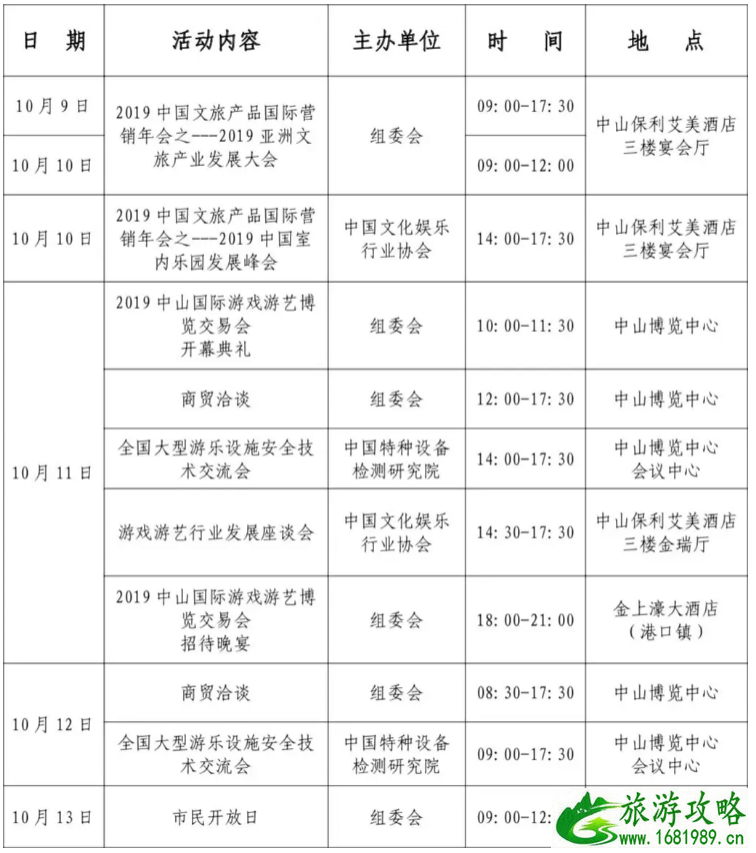 2022广东中山游博会时间地点+活动信息