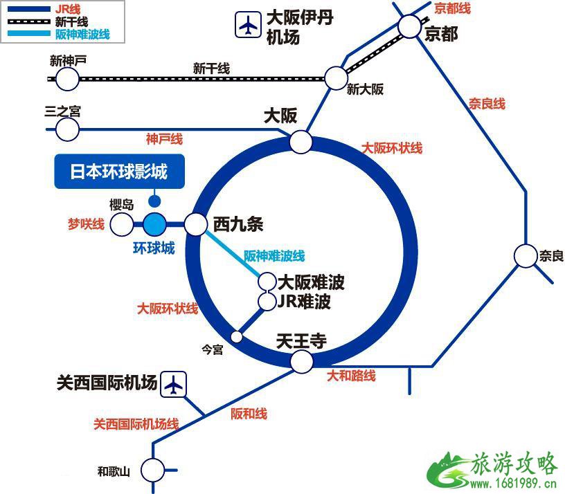 大阪环球影城交通攻略+路线