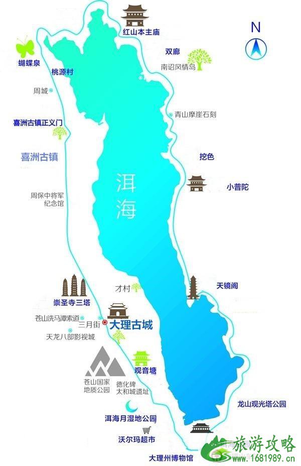 环洱海游玩方式推荐+环洱海路线图