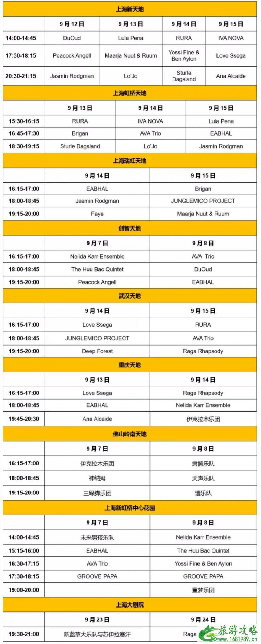 2022上海天地世界音乐节时间+地点+门票价格