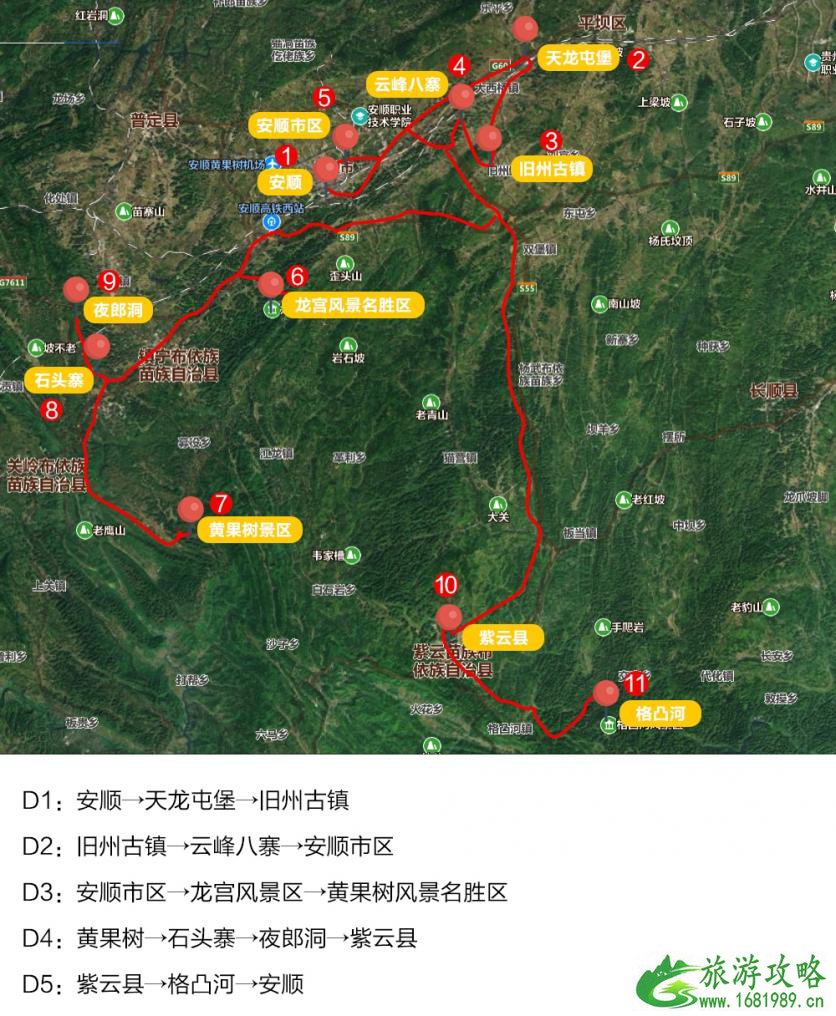 安顺自由行五日游线路推荐